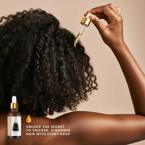 Miniatura 5 de Aceite orgánico para el crecimiento del cabello, 100 % orgánico prensado en frío, masaje tradicional para el cuero cabelludo y el cabello