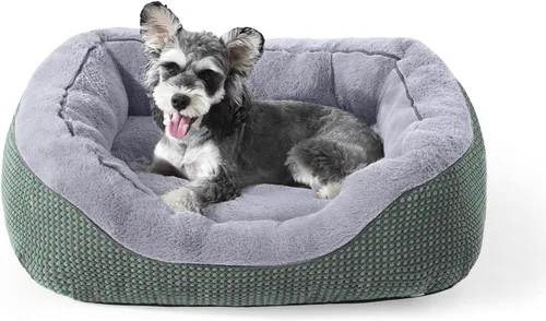 Miniatura 14 de INVENHO Cama para perros pequeños para perros pequeños, camas para gatos de interior, lavable, cama ortopédica para perros, cama cálida suave y Gris