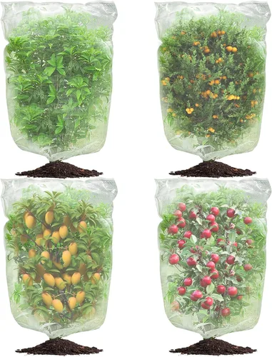 Miniatura 15 de 3 piezas de malla de barrera para plantas, malla de barrera para plantas, redes de pájaros, bolsas de barrera para verduras, frutas, bolsas