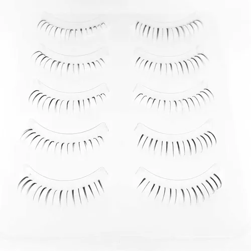 Miniatura 4 de DAODER Pestañas postizas, pestañas inferiores, aspecto natural, banda transparente, extensión de pestañas inferiores, suaves, invisibles, 0.236
