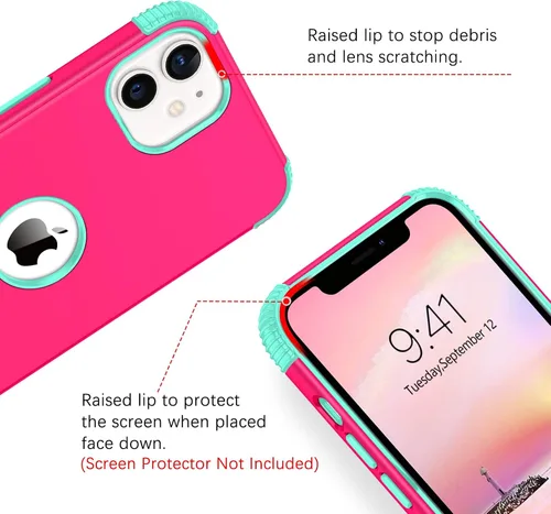 Miniatura 5 de BENTOBEN para iPhone 12 Funda, Funda para Teléfono iPhone 12 Pro, Resistente 2 en 1 Protección Completa Rugosa a Prueba de Golpes Híbrida