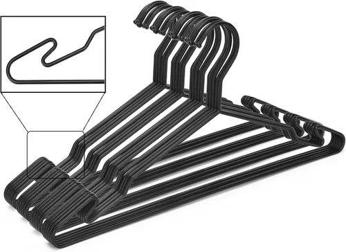 Miniatura 8 de Lujoso juego de perchas de metal resistente con diseño único de gancho, perchas duraderas y resistentes para abrigos, 4mm de grosor, soporta 25
