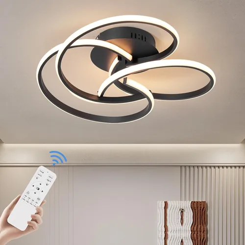 Miniatura 8 de CANEOE Lámpara de Techo LED Moderna, 42W Regulable Lámpara de Techo Empotrada con Control Remoto, Lámpara de Techo LED de Montaje Empotrado