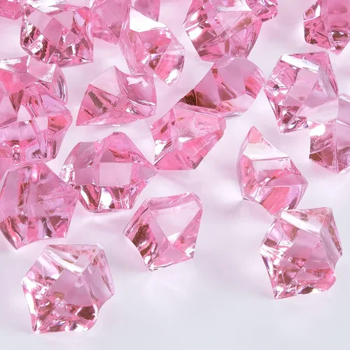 Miniatura 19 de Babenest - Rocas de hielo trituradas acrílicas, 150 piezas de cristales falsos, cubos de hielo de plástico, gemas de diamantes para rellenos