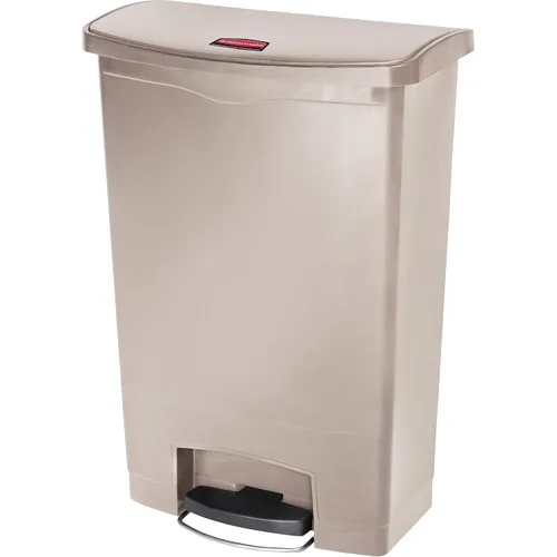 Miniatura 10 de Rubbermaid Commercial Products - Bote de basura Streamline Slim con pedal Papelera de plástico, 4 galones (15 litros), color rojo, con manos