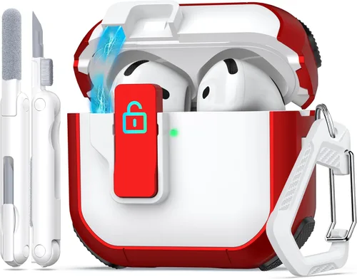 Miniatura 12 de Funda para AirPods de 4ª Generación, Diseño Transparente con Tapa Emergente Automática, Incluye Herramienta de Limpieza, Duradera y Resistente a