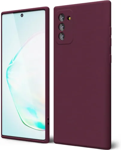 Miniatura 59 de oakxco Funda para teléfono Samsung Galaxy Note 20 Ultra de silicona líquida, bonita funda delgada y fina de goma suave TPU lisa y suave de gel