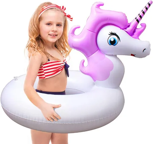Flotador de piscina de unicornio, flotadores de piscina para niños, flotador inflable de unicornio para piscina, flotadores para niños, anillos de