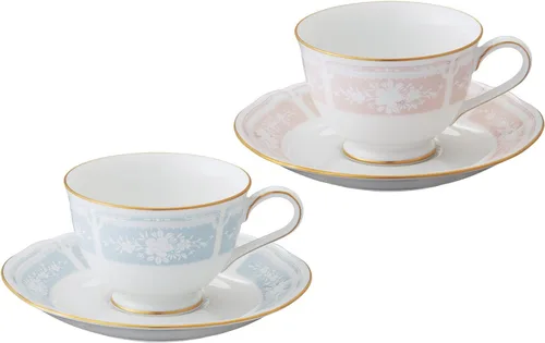 Miniatura 11 de Noritake Y9587A/1507 - Taza y platillo (café y té combinado) 220cc Racewood dorado azul porcelana fina