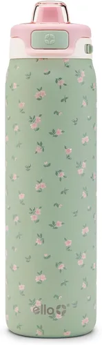 Miniatura 18 de Ello Pop & Fill Insulated Stainless Steel Water Bottle with Quick Fill Lid, Leakproof Locking, Sip or Chug Spout, BPA-Free, Double Wall Vacuum Negro