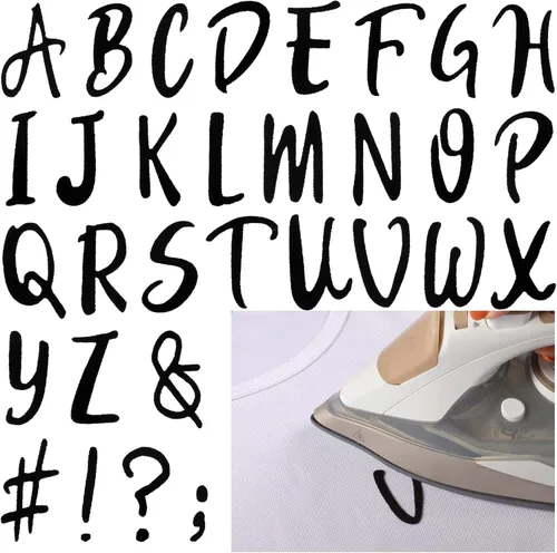 Outus 279 Piezas Letras Navideñas para Planchar de 1.5 Pulgadas A-Z Letras de Transferencia de Flocado Adhesivos Letras de Flocado para Planchar