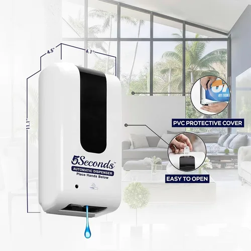 Miniatura 4 de Dispensador automático de jabón sin contacto de 33.8 fl oz, dispensador de desinfectante de manos para montaje en pared, dispensador de jabón