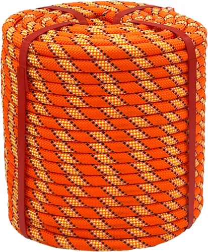 Miniatura 18 de Cuerda de Aparejo para Arborista Cuerda de Toro (1/2 pulgada x 150 pies) Cuerda de Arborista Trenzada de Poliéster de 48 Hebras para Diversas
