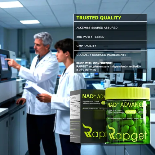 Miniatura 7 de RAPGET Suplemento liposomal NAD + Resveratrol - Suplemento NMN alternativo de alta pureza NAD + Suplemento para energía - Apoyo a la salud celular