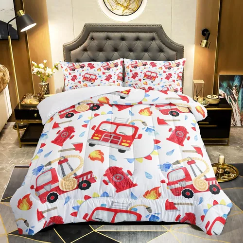 Miniatura 20 de QOOMO Juego de edredón de fútbol americano de 3 piezas, tamaño individual, juego de ropa de cama de fuego y agua para adolescentes, niños y niñas