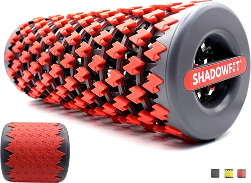 Shadowfit - Rodillos de espuma ajustables para dolor muscular, tejidos, rodillos de masaje para un máximo alivio de la tensión, espuma de alta Rojo