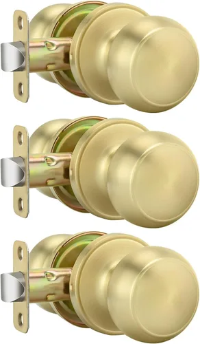 Miniatura 80 de Goldenwarm - Perillas interiores de puerta de bronce aceitado, perillas para puerta de dormitorio, pomo de puerta de bronce con privacidad, perilla