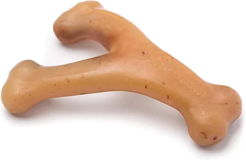 Miniatura 20 de Benebone Wishbone - Juguete masticable duradero para perros masticadores agresivos, tocino real, fabricado en Estados Unidos, mediano