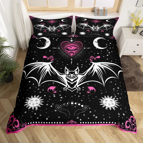 Miniatura 39 de Happy Camping - Juego de funda de edredón tamaño Queen, con temática de caravana de dibujos animados, estilo rústico, estilo granja, juego de ropa