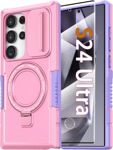 Miniatura 72 de Funda magnética para Samsung Galaxy Note 20 Ultra con soporte de anillo [con protector de pantalla] [Compatible con carga inalámbrica MagSafe] Funda