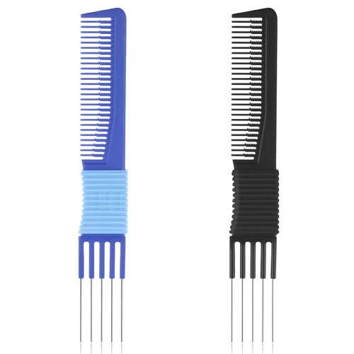 2 peines con púa para el cabello, peine para peinado, peinetas de elevación para mujeres y hombres, cabello rizado con puntas en las puntas, peines