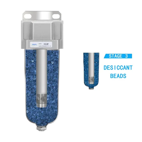 Miniatura 5 de NANPU Secador desecante de aire comprimido resistente de grado industrial, filtro en línea, trampa de humedad, separador de agua, adecuado