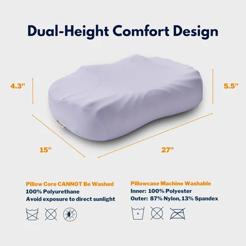 Miniatura 7 de Almohada para aliviar el dolor de cuello, almohada cervical para dormir con diseño único Wave Valley para un masaje suave, almohada para dormir