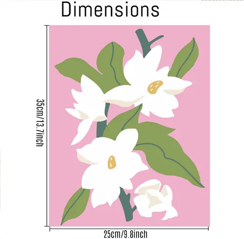 Miniatura 6 de cupmod Pintura de Flores por Números para Adultos, Niños y Principiantes, Kits de Pintura Acrílica Fácil por Números en Lienzo Sin Marco, Kits