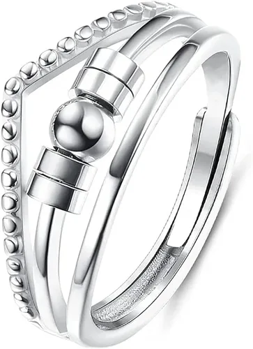 Imortaluck Anillo de ansiedad para mujeres y hombres anillos giratorios para la ansiedad para parejas anillos giratorios para aliviar el estrés
