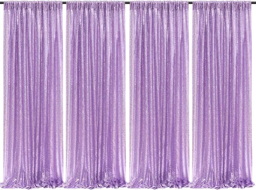 Miniatura 88 de Cortinas de fondo de lentejuelas rosas de 2 piezas, 2 pies x 8 pies, fondo de fotografía, cortina para fiestas con purpurina, fondo de boda, tela