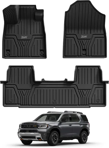 Miniatura 10 de 3W Alfombrillas de suelo aptas para Honda Odyssey 2026 2025-2018, TPE para todo tipo de clima, revestimiento de piso personalizado para 1ª, 2ª y 3ª
