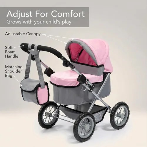 Miniatura 4 de Anano - Cochecito de muñeca de bebé, organizador de viaje para bebé, juguete de juguete, cochecitos de muñecas para niñas, accesorios de muñecas