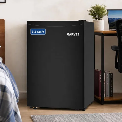 Miniatura 11 de Garvee Refrigerador compacto de 3.2 pies cúbicos Mini refrigerador de una puerta con funcionamiento silencioso y eficiente energéticamente