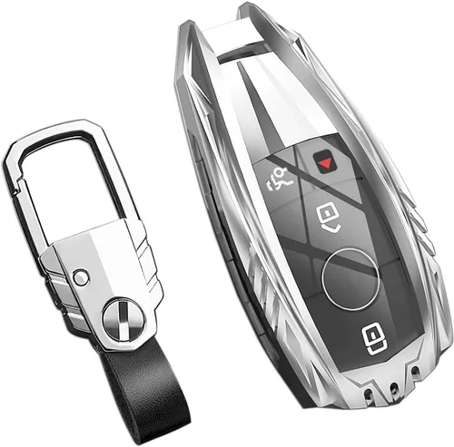 Miniatura 20 de Funda para llavero Nissan con llavero, elegante y duradera funda de protección de aleación de zinc compatible con Altima Maxima Rogue Armada
