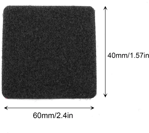Miniatura 4 de 25 almohadillas adhesivas para sofá, 1.575 x 2.362 in, rectangular, color negro, con tiras de gancho adhesivas para sofá, silla, asiento doble, banco