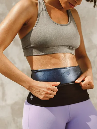 Miniatura 6 de Sweat Shaper – Cinturón de sauna para reducción de cintura para mujer, entrenador de cintura sin neopreno Negro