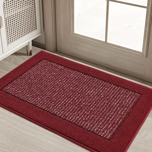 Miniatura 13 de BEQHAUSE Tapete para puerta interior de 20 x 32 pulgadas, tapete antideslizante para entrada, lavable, resistente a la suciedad, tapete