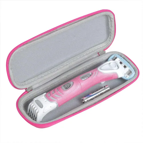 Hermitshell Funda protectora de viaje de EVA dura que lleva color rosa, se adapta a Schick Hydro Silk TrimStyle Hidratante Razor Mujeres Bikini