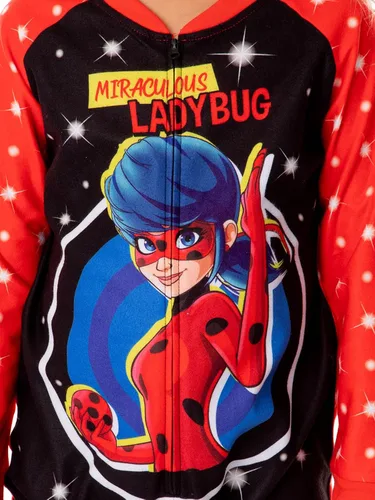 Miniatura 3 de INTIMO Miraculous Tales of Ladybug & Cat Noir - Pijama para dormir sin pies para niñas, Multi colorido