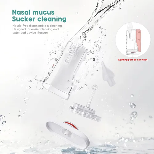 Miniatura 8 de Termichy Aspirador nasal eléctrico para bebés: recargable de 9 niveles de succión de succión para niños pequeños nariz tapada - Aspirador de nariz