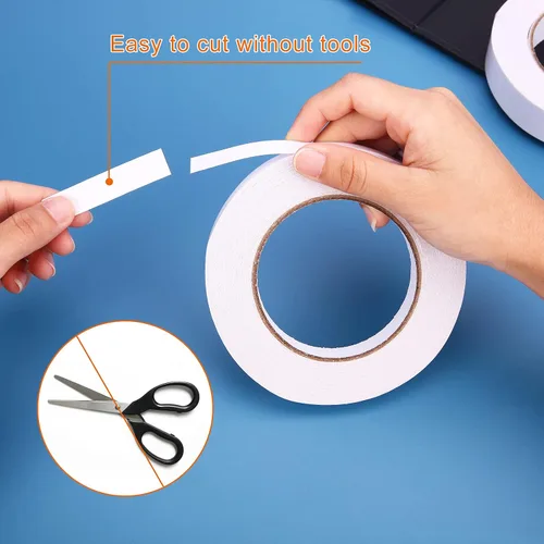 Miniatura 6 de 2 rollos de cinta adhesiva de doble cara, dos tamaños diferentes de cinta adhesiva de doble cara, ideal para manualidades y artes, álbumes