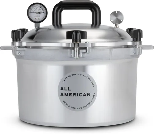 Miniatura 8 de Olla/envasadora a presión All American 1930-21.5qt (El 921), Kelp - Sistema exclusivo de sellado metal a metal - Adecuada para estufas de gas, Azul