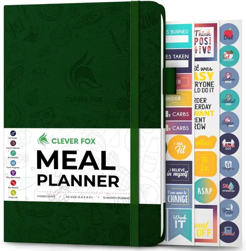 Miniatura 17 de Clever Fox Agenda semanal de comidas, diario de preparación de comidas semanal y diario con listas de compras y comestibles para planificación