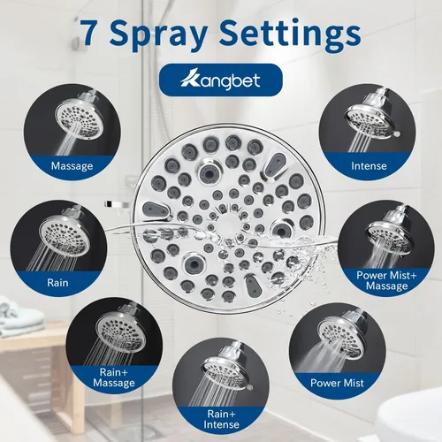 Miniatura 6 de Cabezal de ducha filtrado, cabezal de ducha suavizante de agua, filtro de ducha para eliminar agua dura, reduce las impurezas, cloro y sustancias
