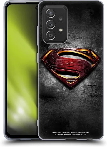 Head Case Designs Funda de gel suave con licencia oficial de la Justice League Movie Man of Steel Superman Logo Art compatible con Galaxy A52 / A52s
