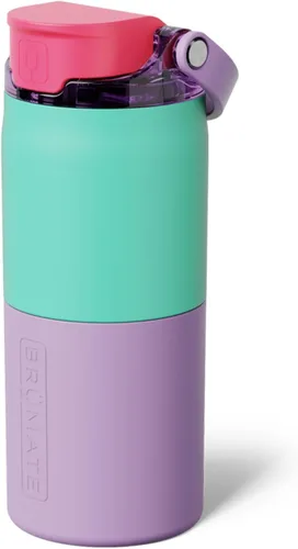 Miniatura 45 de BrüMate Rise - Botella de agua de 18 onzas con popote de silicona cubierto Botella de agua para niños aislada 100% a prueba de fugas Base apta