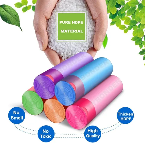Miniatura 7 de Bolsas de basura pequeñas de 4 a 6 galones, extragruesas y fuertes, bolsas de basura de 4 galones con cordón de 5 galones, sin perfume, para cocina
