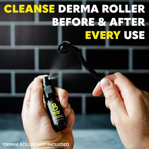 Miniatura 4 de The Beard Club Derma Roller Spray limpiador - Limpia y prolonga la vida útil del rodillo Derma - 0.5 onzas