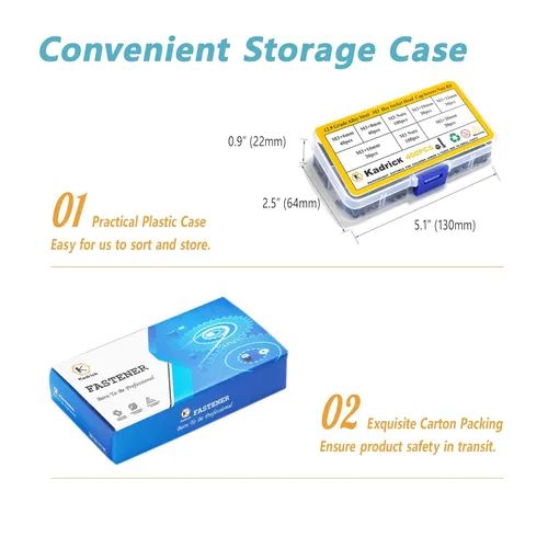 Miniatura 4 de Kadrick Tornillos métricos pequeños adecuados para impresora 3D DIY, surtido de tornillos y tuercas M3 de 400 piezas, cabeza de casquillo hexagonal