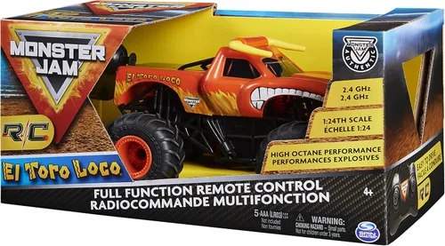 Miniatura 6 de Monster Jam Camión monstruo oficial de El Toro Loco a control remoto, escala 1:24, 2.4 GHz, para edades de 4 años en adelante